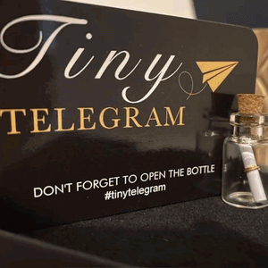 send a tiny telegram message in a bottle for under £5 gift. Boyfriend gift or girlfriend gift, ideal for anniversary