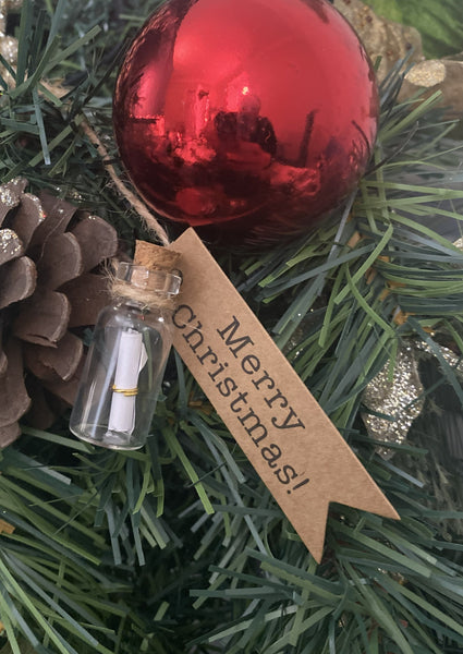 Christmas Wish Message in a bottle, the ideal Secret Santa gift